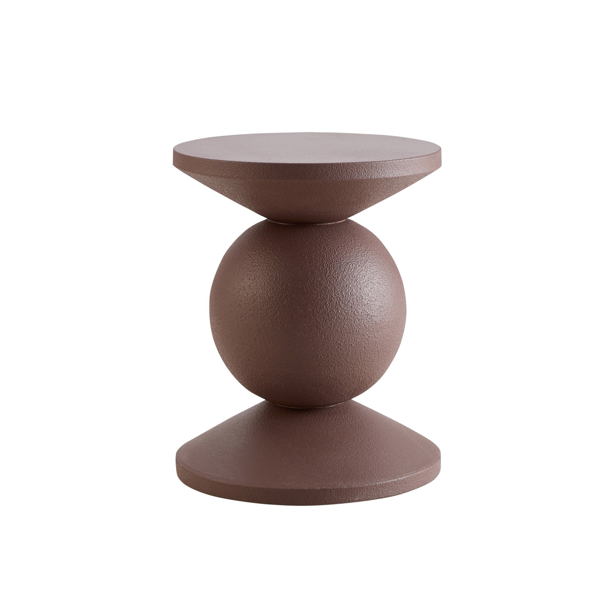 Table d'appoint tissée Boho Mocha avec finition texturée pour salon