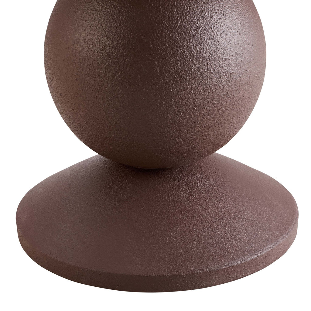 Table d'appoint tissée Boho Mocha avec finition texturée pour salon