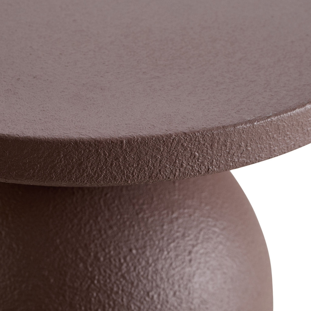 Table d'appoint tissée Boho Mocha avec finition texturée pour salon