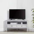 Meuble TV d'angle classique peint en effet pierre délavée pour téléviseurs jusqu'à 40 pouces, pour salon