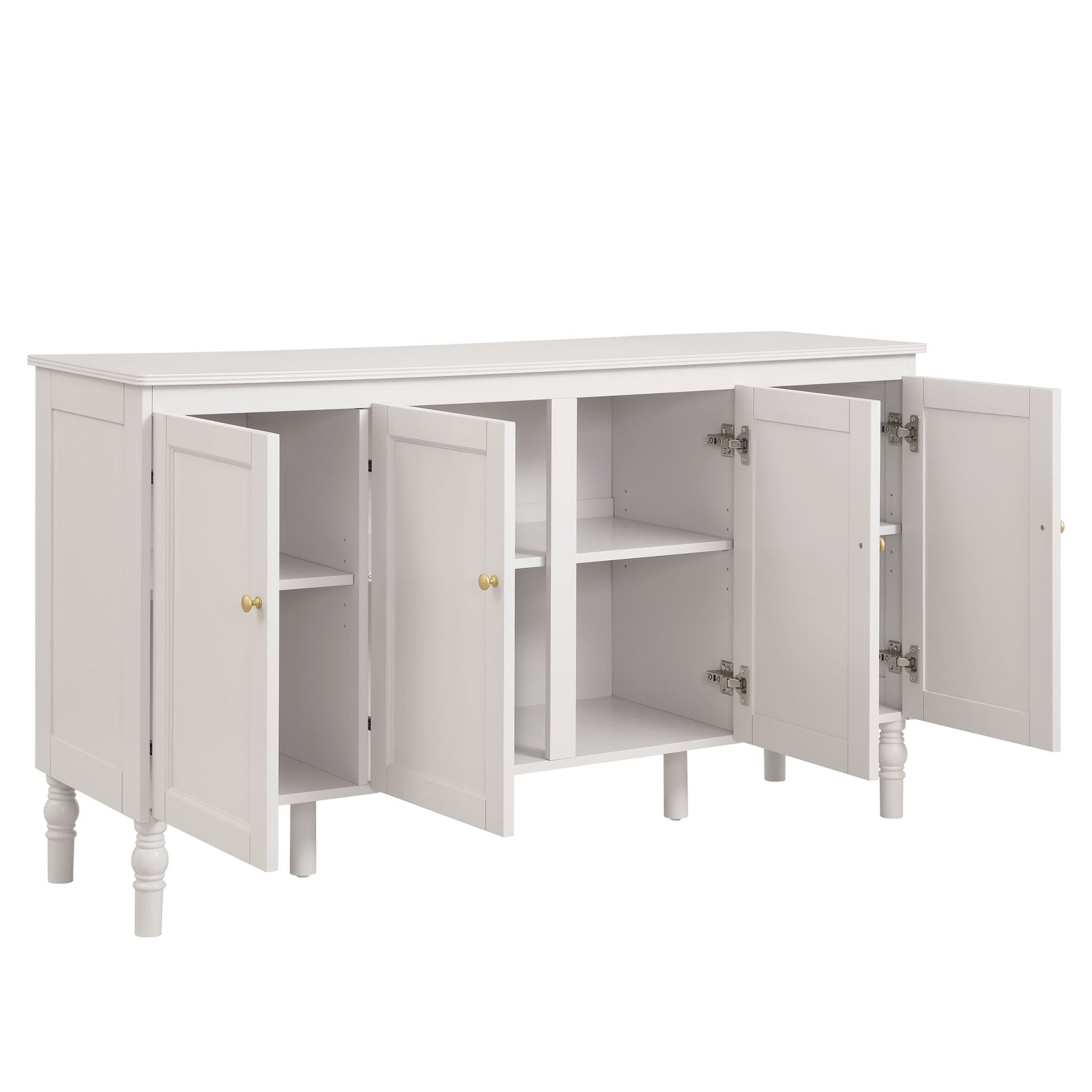 Buffet classique gris pierre à 4 portes pour salon