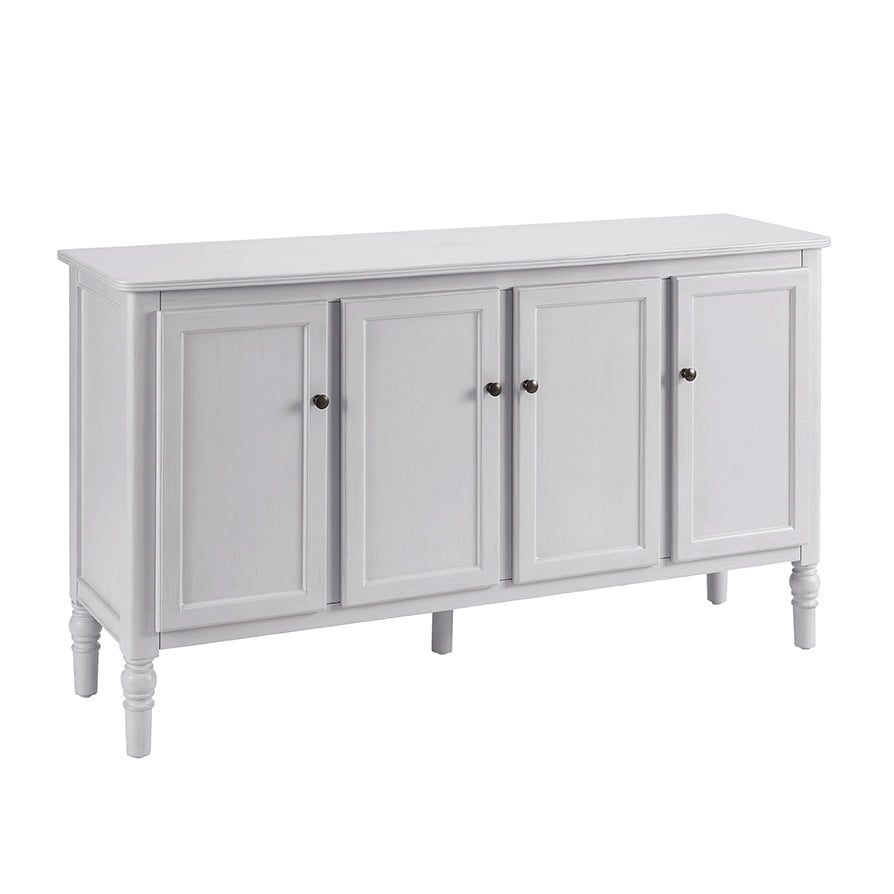 Bahut classique à 4 portes avec finition aspect pierre lavée pour salon