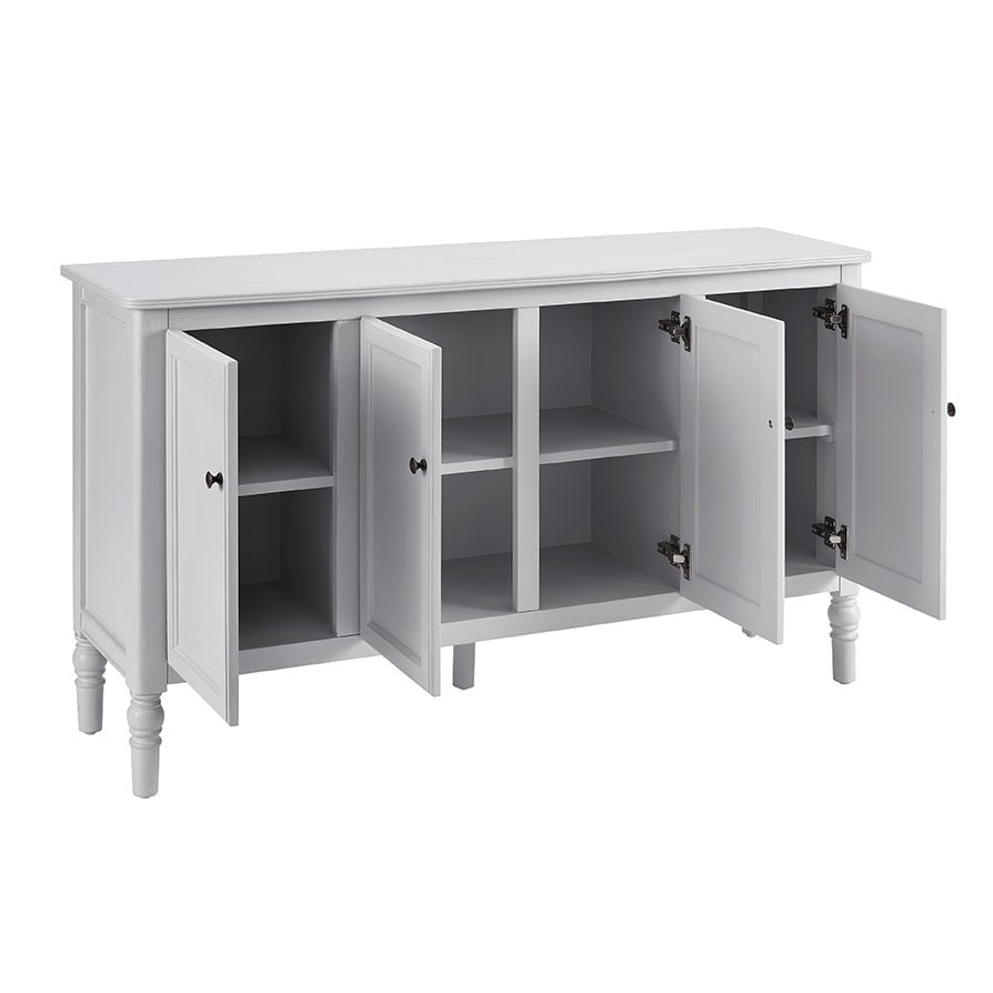 Bahut classique à 4 portes avec finition aspect pierre lavée pour salon