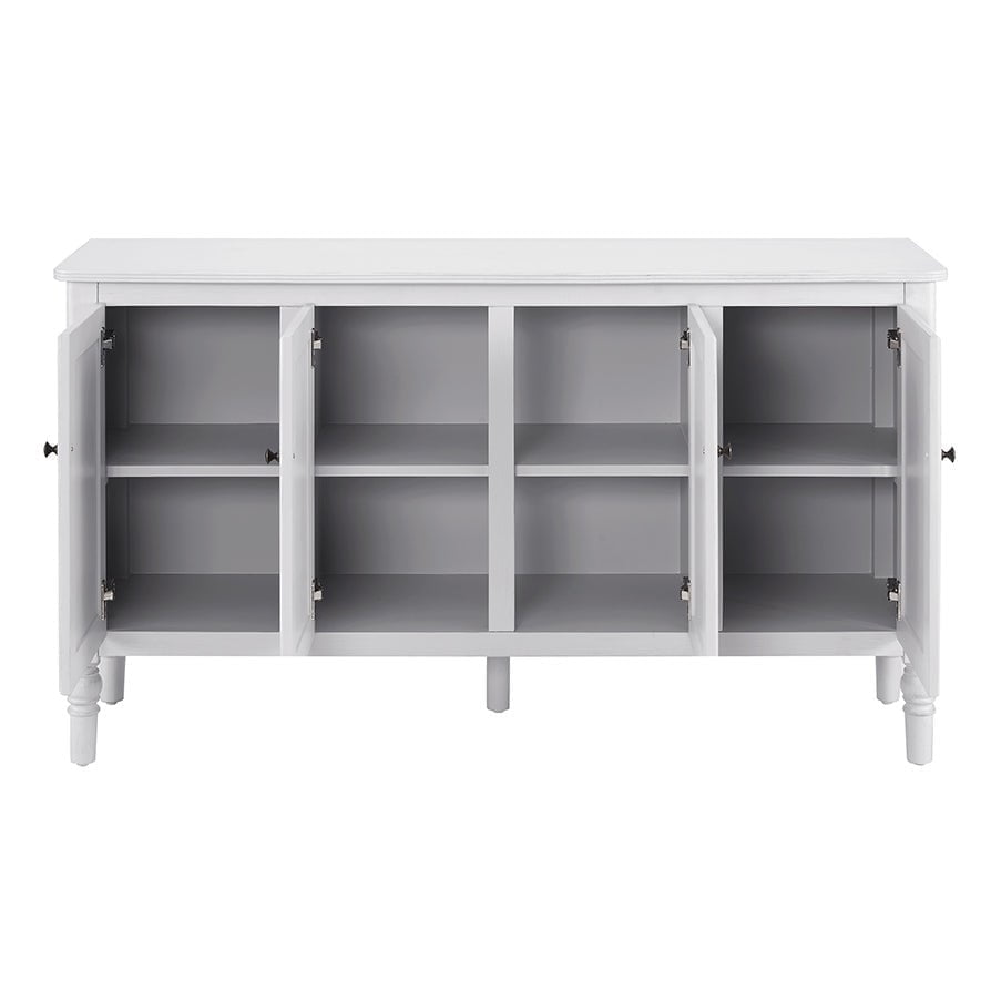 Bahut classique à 4 portes avec finition aspect pierre lavée pour salon