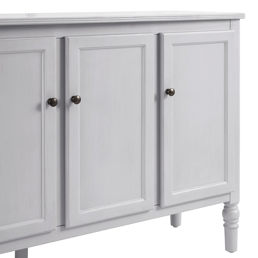 Bahut classique à 4 portes avec finition aspect pierre lavée pour salon