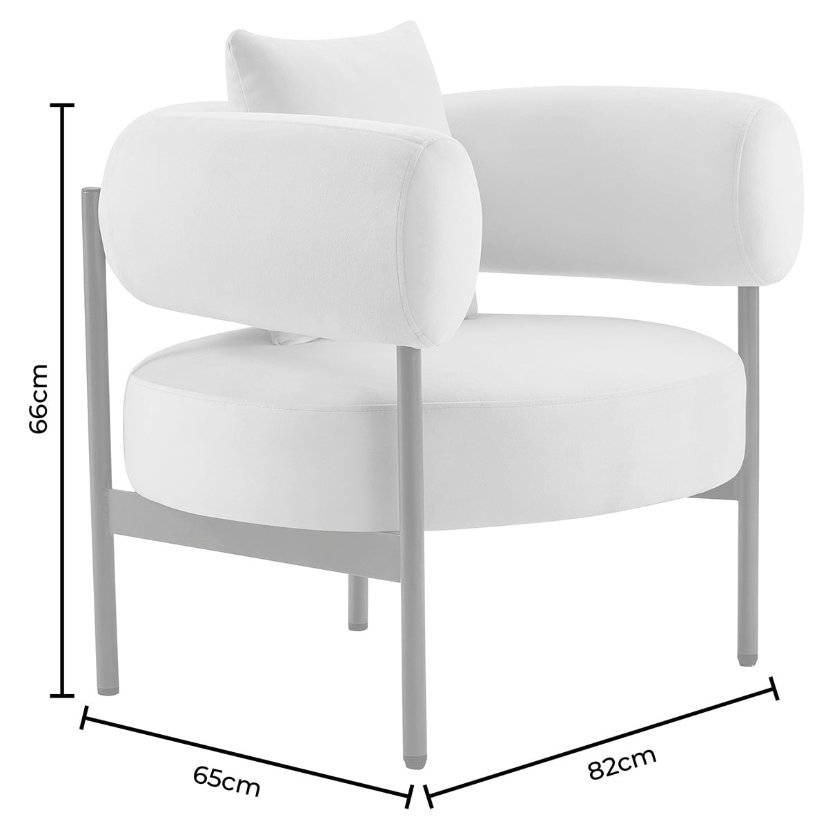 Fauteuil d'appoint moderne bouclé blanc cassé avec dossier incurvé pour salon