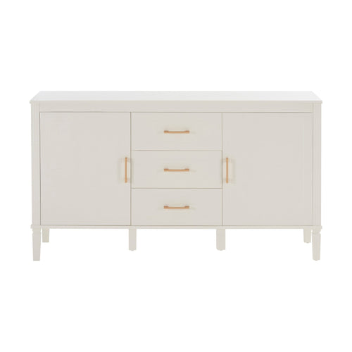 Buffet classique en bois peint, avec portes et tiroirs, pour salon
