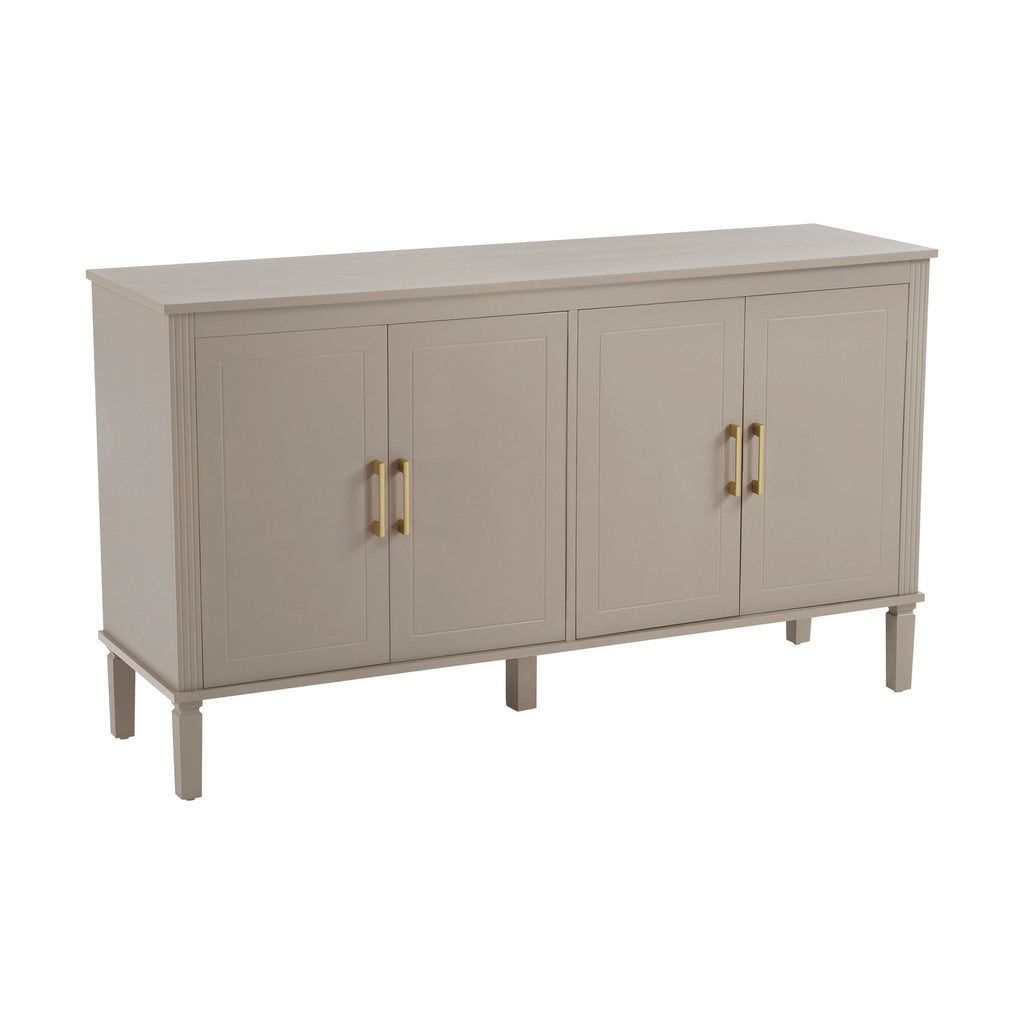 Buffet classique taupe avec 4 portes pour salon