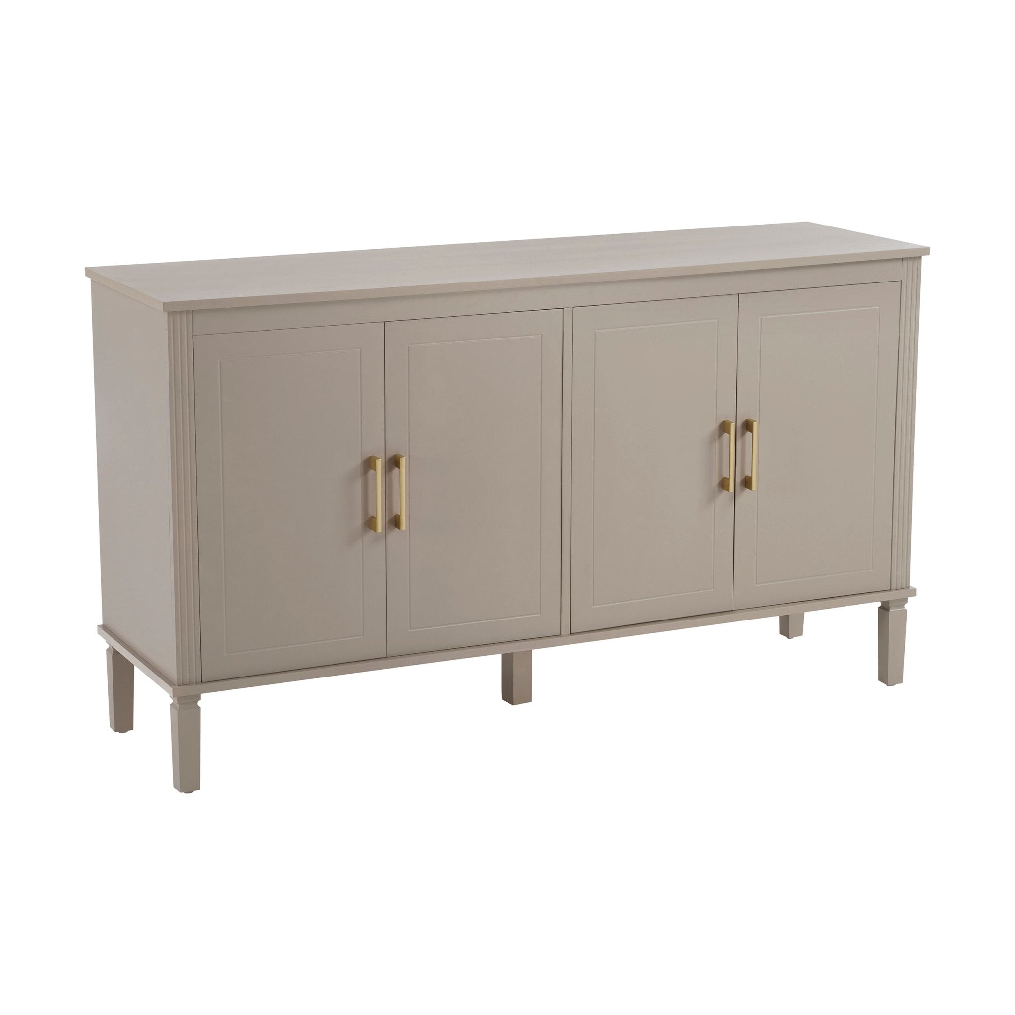 Buffet classique taupe avec 4 portes pour salon
