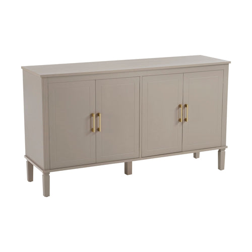 Buffet classique taupe avec 4 portes pour salon