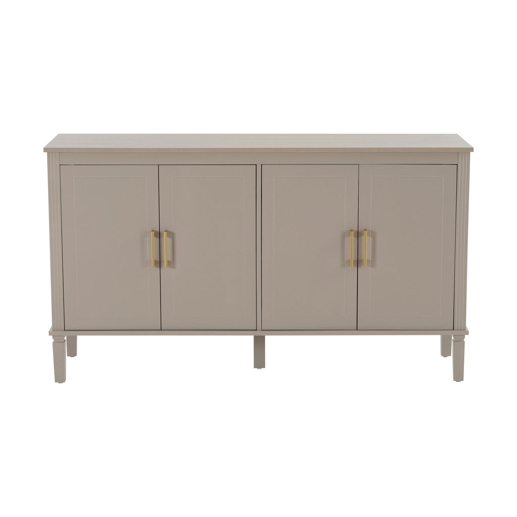Buffet classique taupe avec 4 portes pour salon