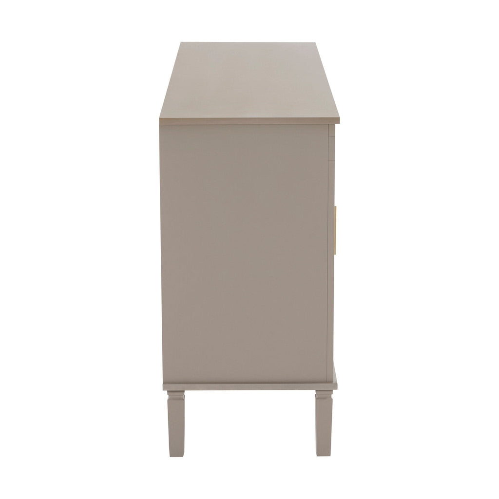 Buffet classique taupe avec 4 portes pour salon