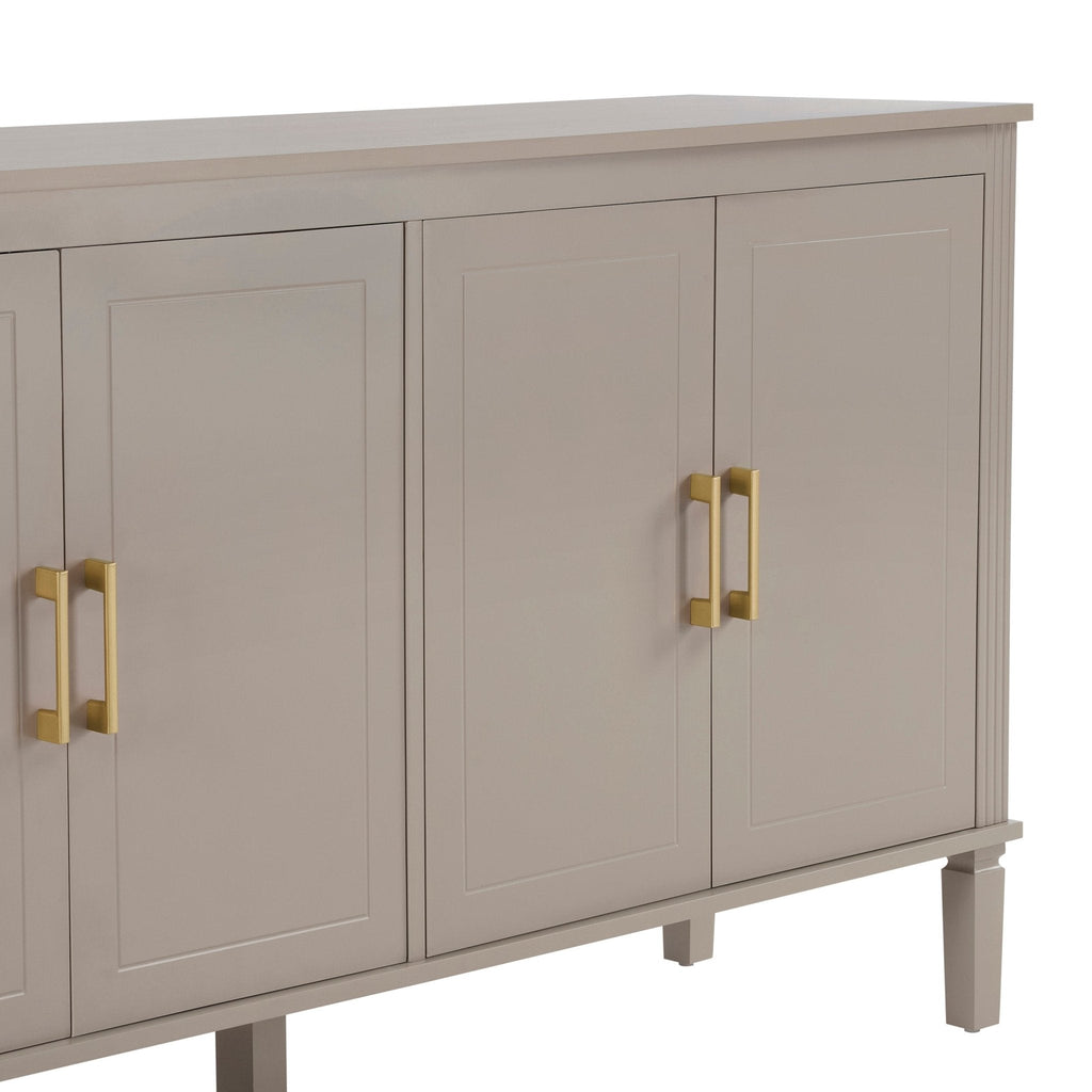 Buffet classique taupe avec 4 portes pour salon