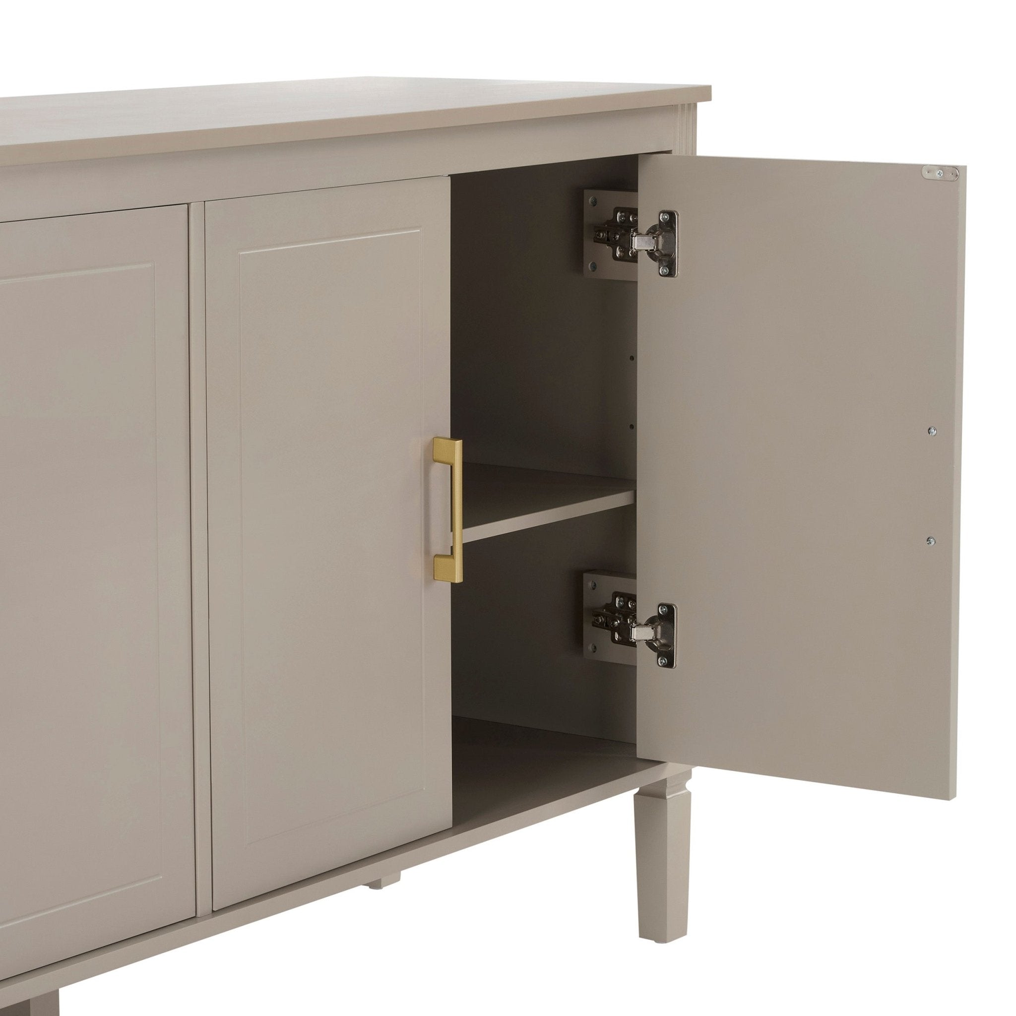 Buffet classique taupe avec 4 portes pour salon