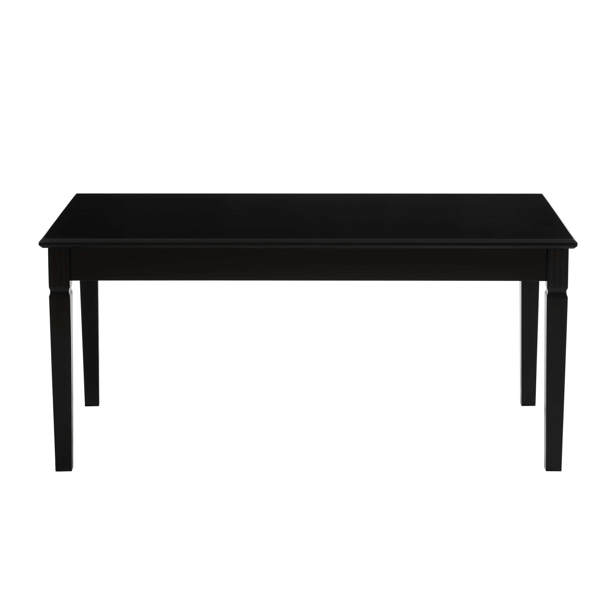 Table basse noire peinte classique aux lignes épurées pour salon