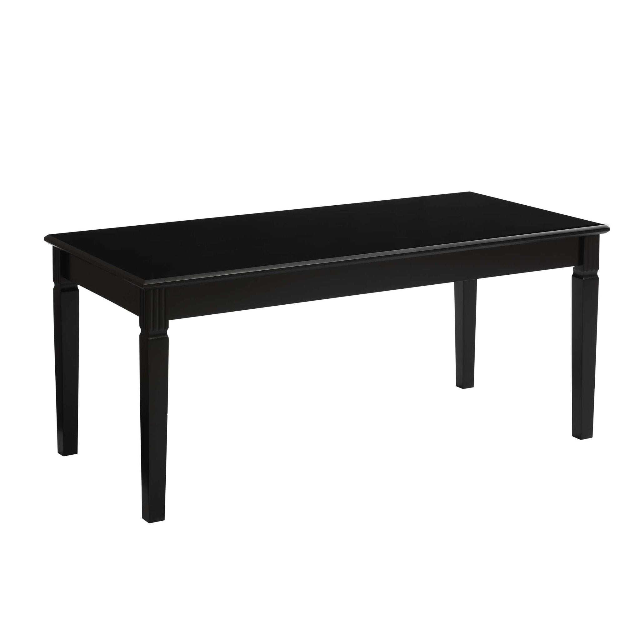 Table basse noire peinte classique aux lignes épurées pour salon