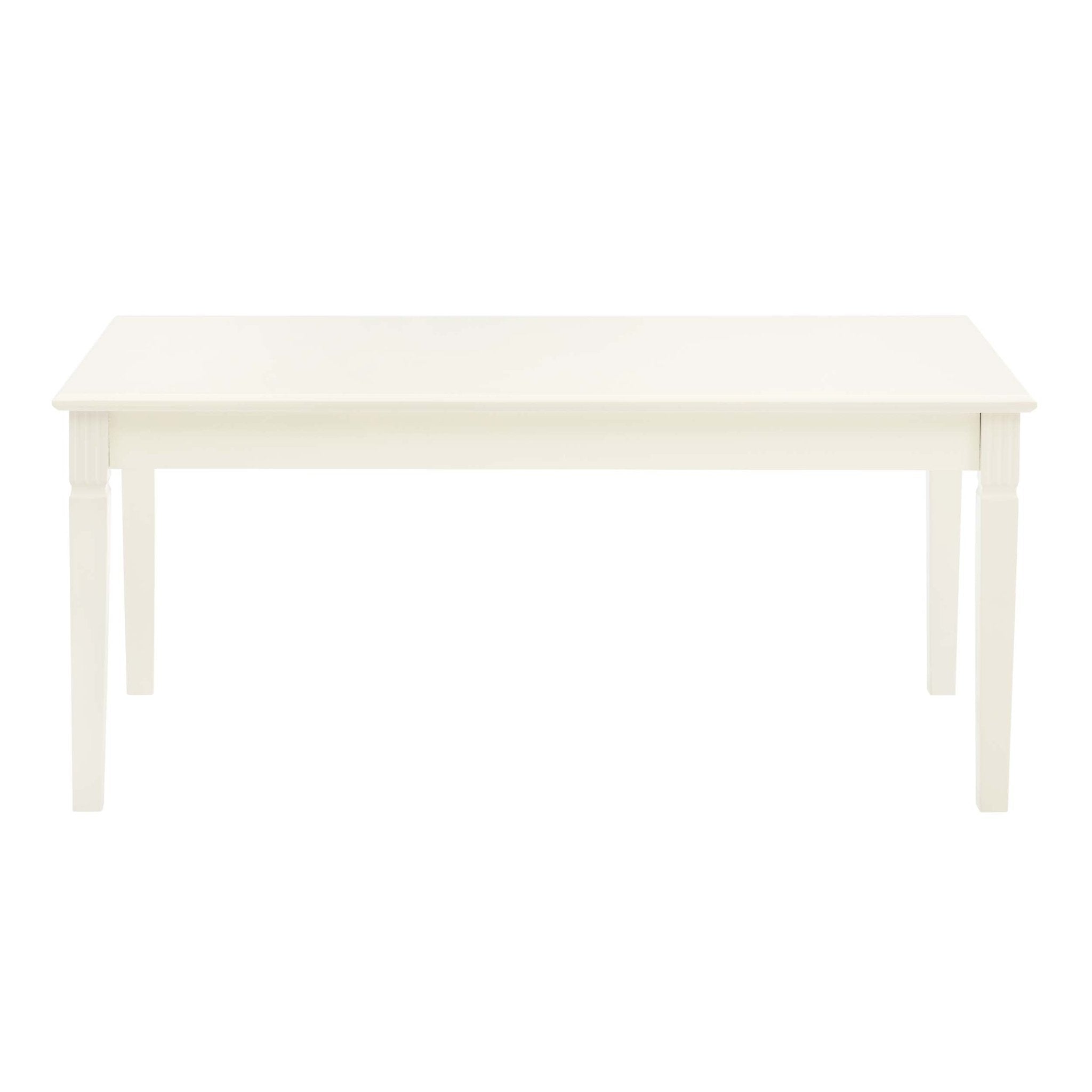 Table basse crème laquée, de style classique et aux lignes épurées pour le salon