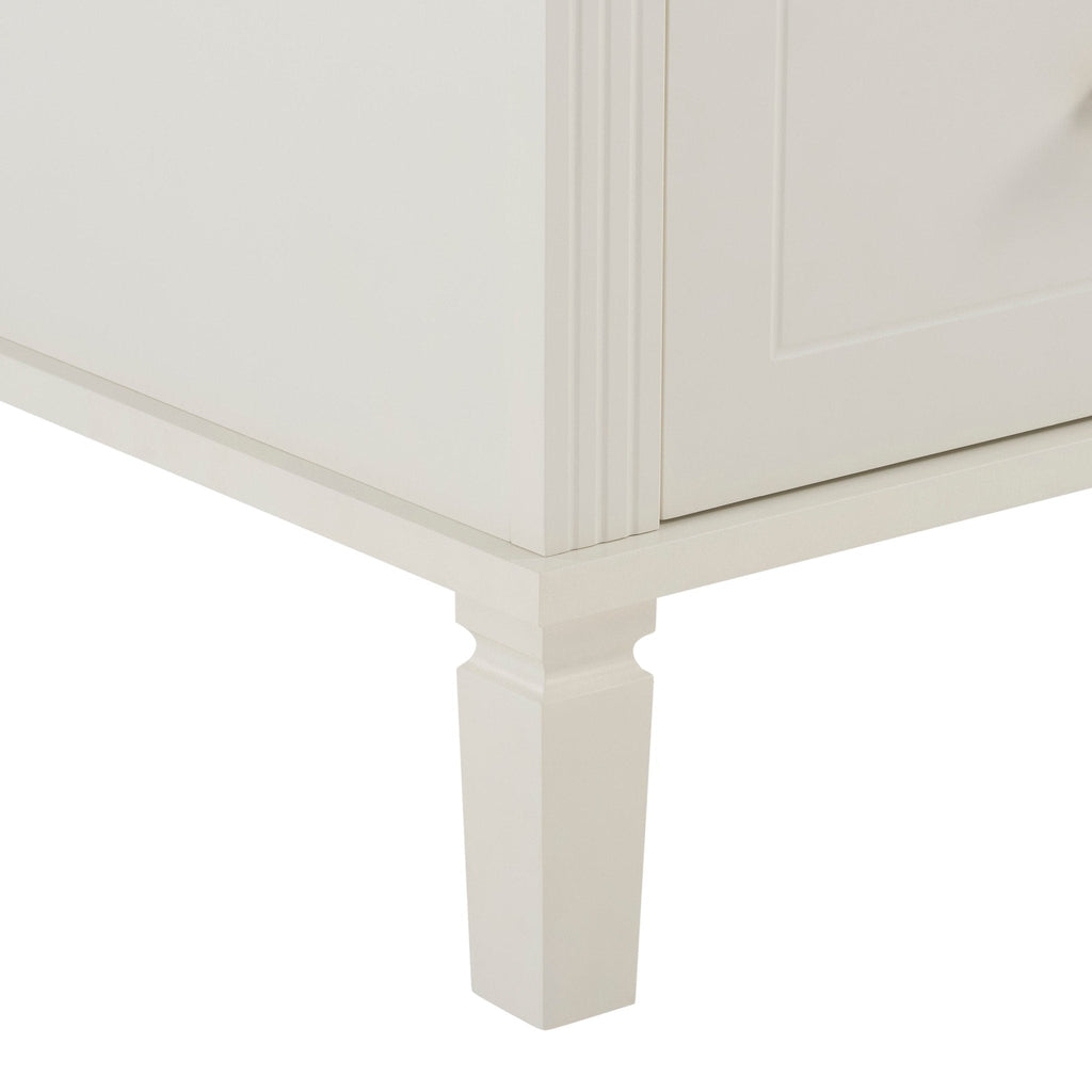 Meuble de rangement classique peint avec siège rembourré pour couloir