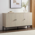 Bahut en bois clair scandinave avec grand espace de rangement pour le salon