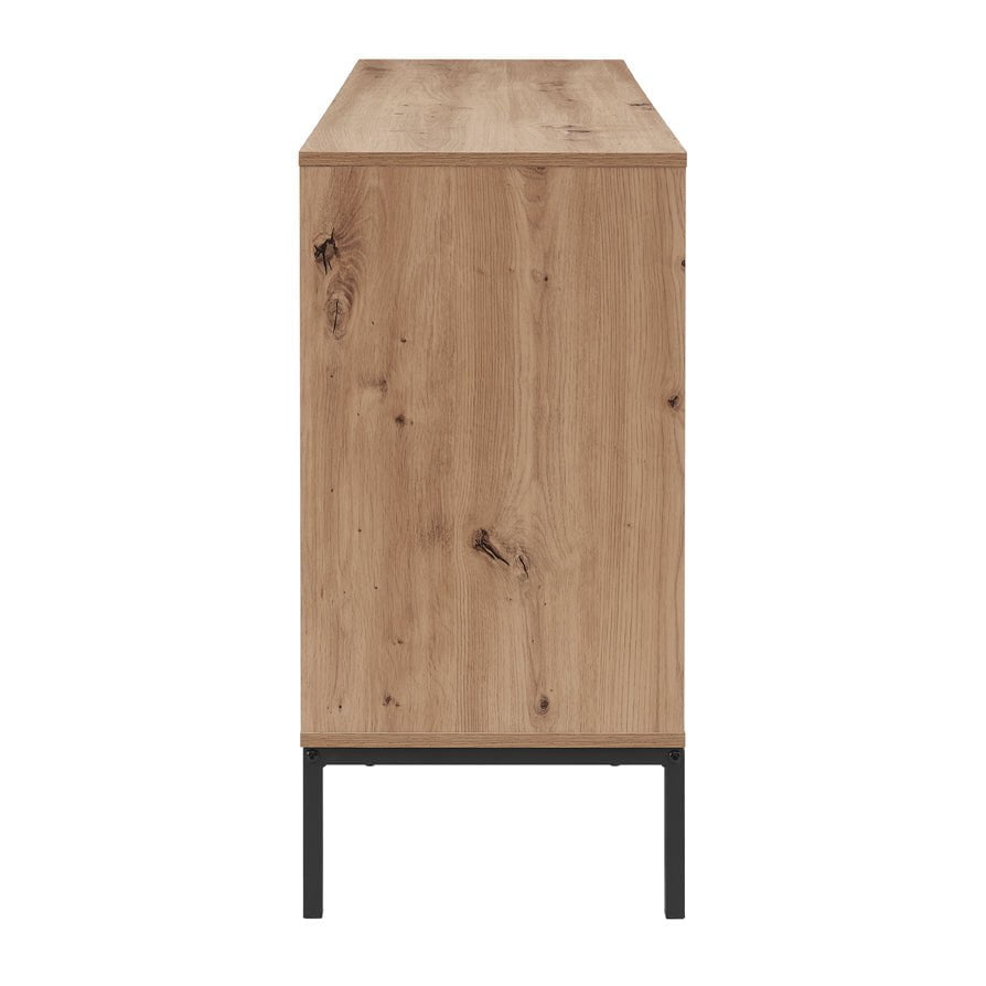 Bahut moderne effet chêne avec grand espace de rangement pour le salon